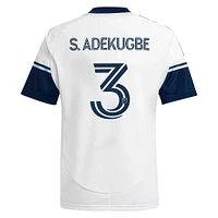 Youth adidas Samuel Adekugbe White Vancouver Whitecaps FC 2025 The Peak Replica Player Jersey