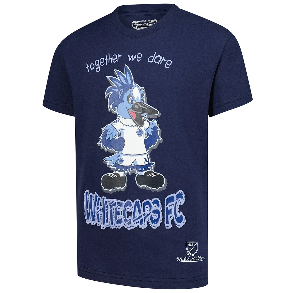 Youth Mitchell & Ness  Deep Sea Blue Vancouver Whitecaps FC Mascot T-Shirt