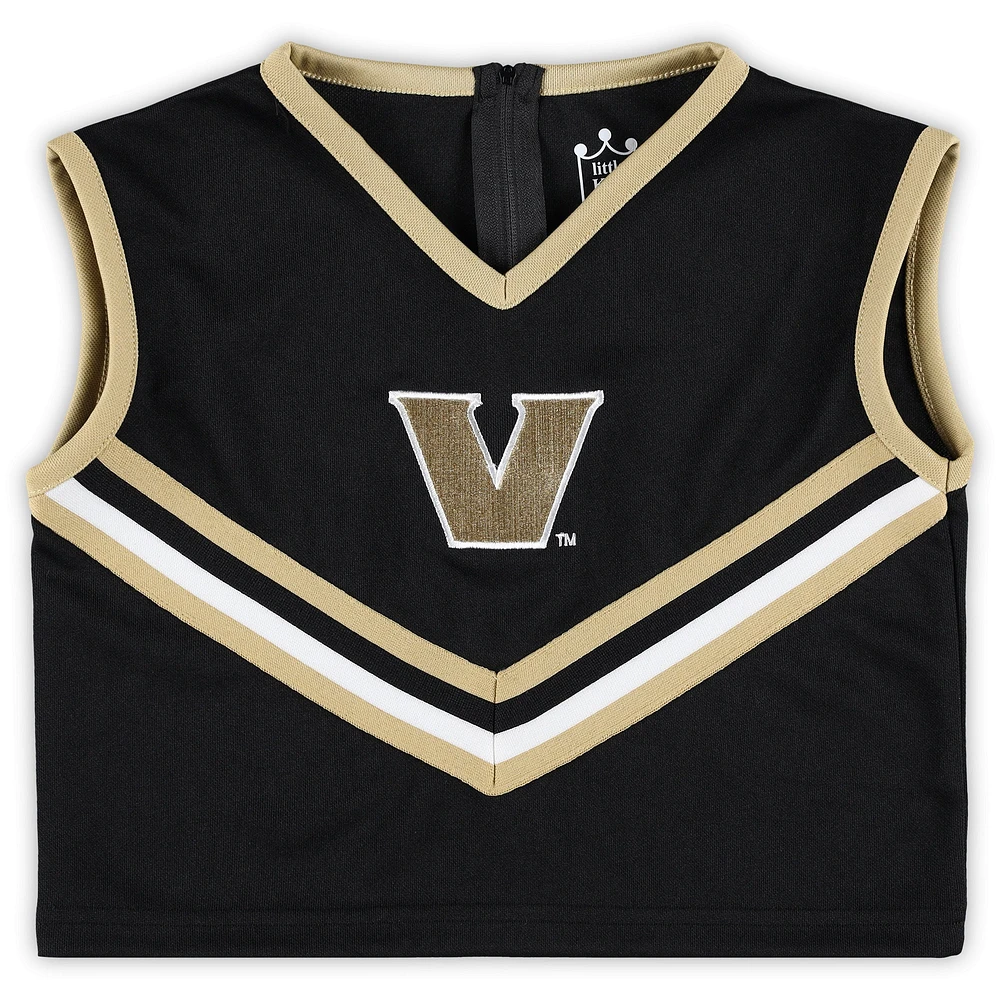 Girls Youth Black Vanderbilt Commodores 2-Piece Cheer Set