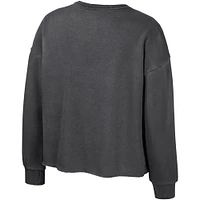 Sweat-shirt à col rond en molleton délavé Audrey Vanderbilt Commodores Colosseum noir pour filles