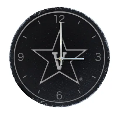 Vanderbilt Commodores 12'' Slate Clock - Gray