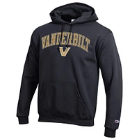 Men's Champion  Black Vanderbilt Commodores Arch Over Logo Pullover Hoodie
