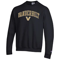 Sweat-shirt à capuche noir Champion pour homme avec logo Arch Over des Vanderbilt Commodores
