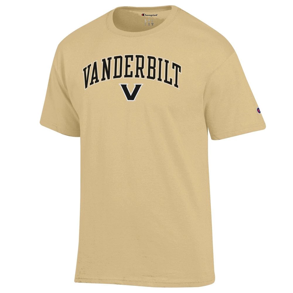 Men's Champion  Vegas Gold Vanderbilt Commodores Arched Logo T-Shirt