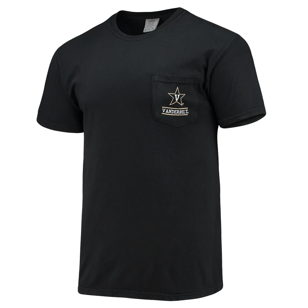 T-shirt noir Vanderbilt Commodores Circle Campus Scene pour homme
