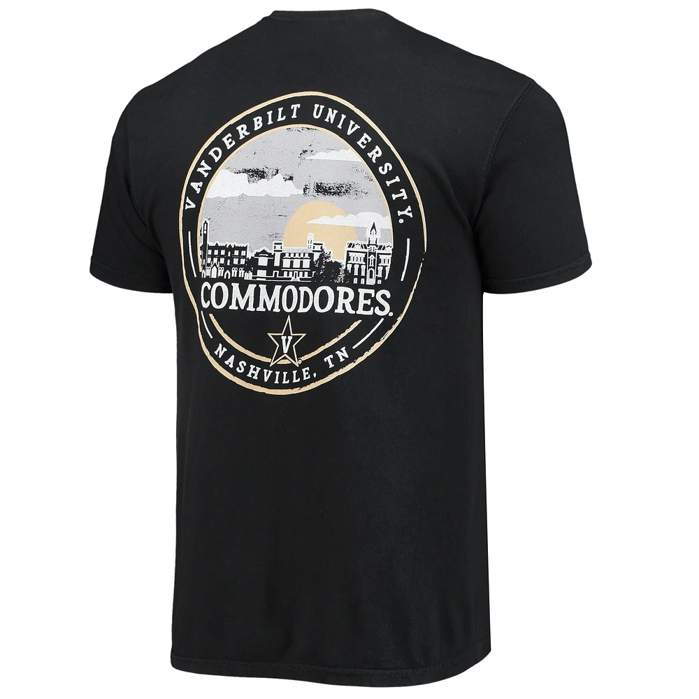 T-shirt noir Vanderbilt Commodores Circle Campus Scene pour homme