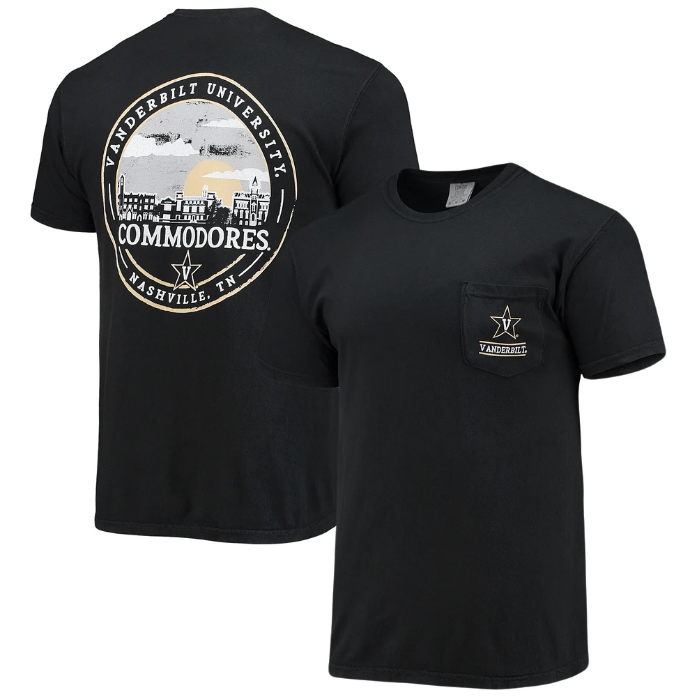 T-shirt noir Vanderbilt Commodores Circle Campus Scene pour homme