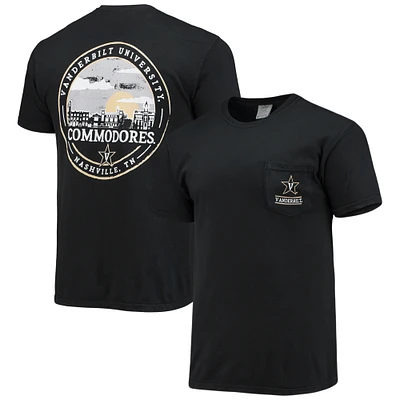 T-shirt noir Vanderbilt Commodores Circle Campus Scene pour homme