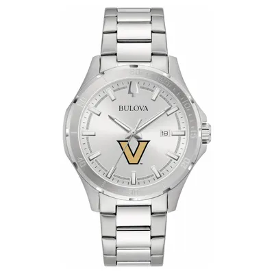 Vanderbilt Commodores Bulova Stainless Steel Classic Sport Watch - Silver
