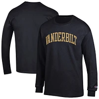 Men's Champion  Black Vanderbilt Commodores Basic Arch Long Sleeve T-Shirt