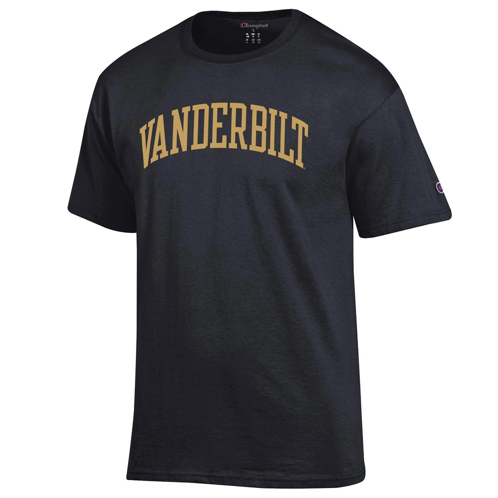 Men's Champion  Black Vanderbilt Commodores Basic Arch T-Shirt