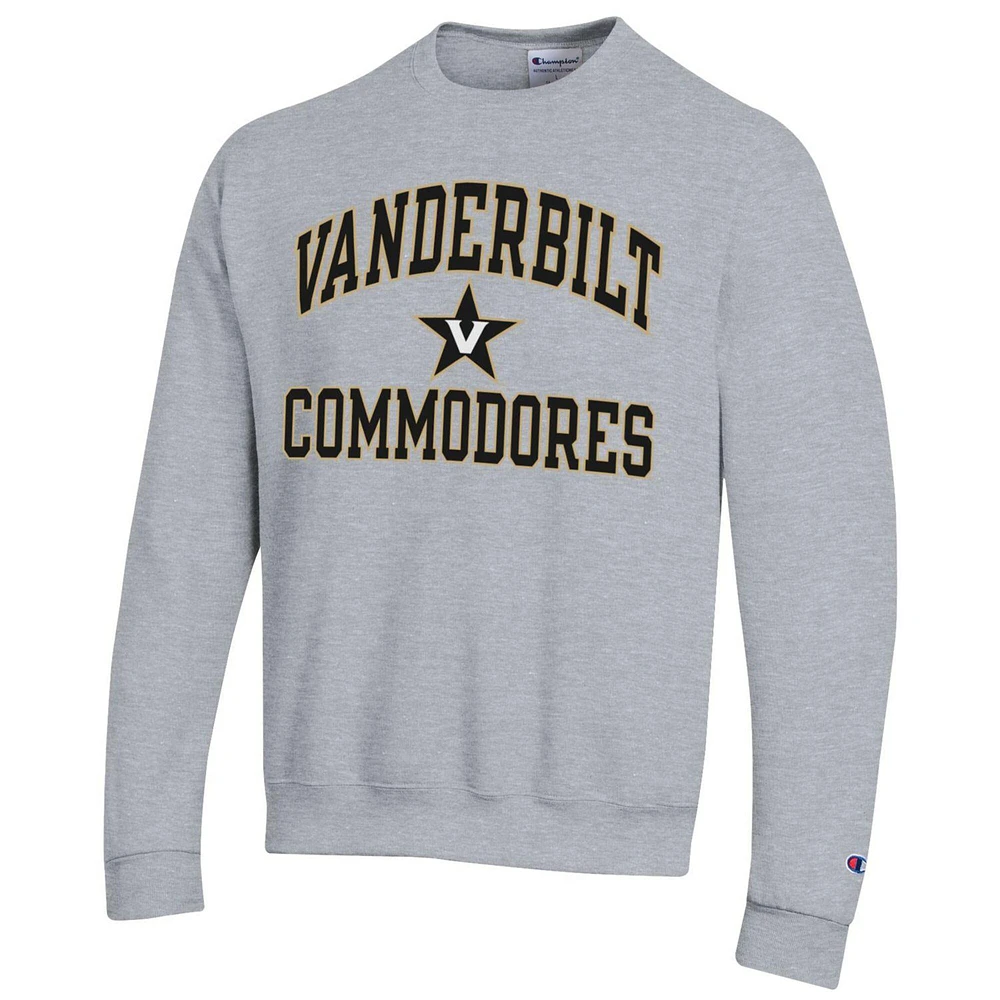 Sweat-shirt Champion Heather Grey Vanderbilt Commodores High Motor pour homme