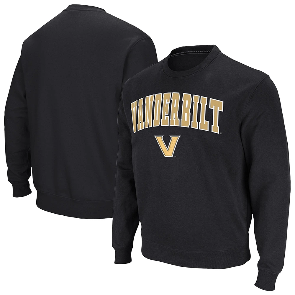 Men's Colosseum Black Vanderbilt Commodores Arch & Logo Pullover Sweatshirt