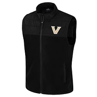 Men's Colosseum  Black Vanderbilt Commodores Block The Sun Full-Zip Vest