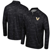 Veste à quart de zip Colosseum noire Vanderbilt Commodores Carson Raglan pour hommes