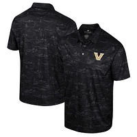 Men's Colosseum Black Vanderbilt Commodores Daly Print Polo