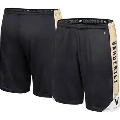 Men's Colosseum Black Vanderbilt Commodores Haller Shorts