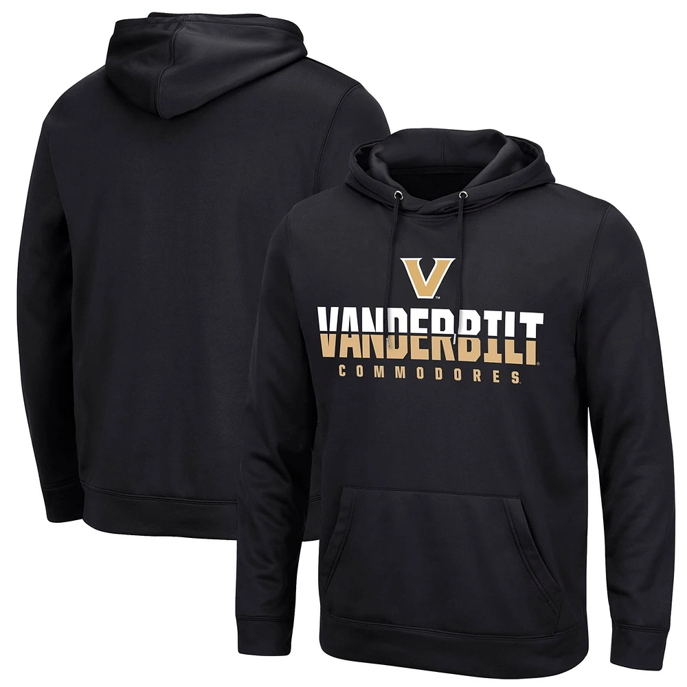 Men's Colosseum Black Vanderbilt Commodores Lantern Pullover Hoodie