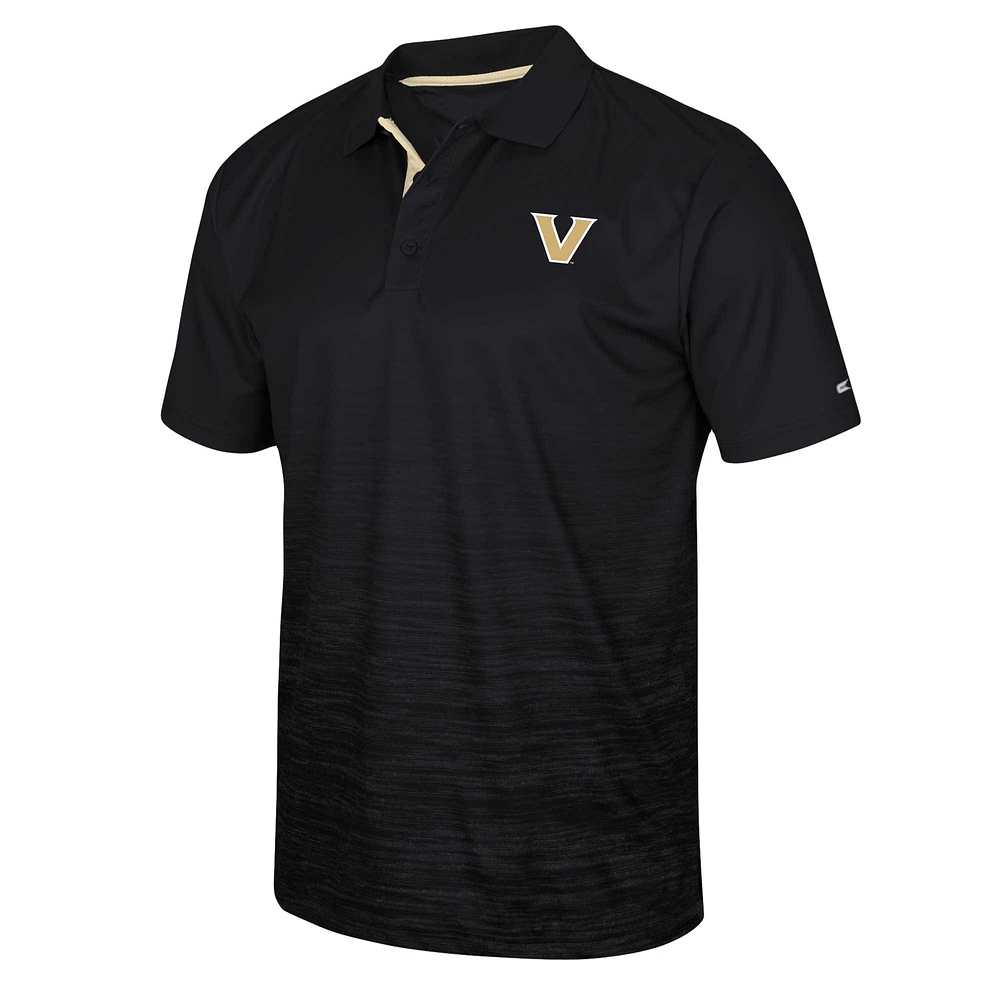 Men's Colosseum  Black Vanderbilt Commodores Marshall Polo