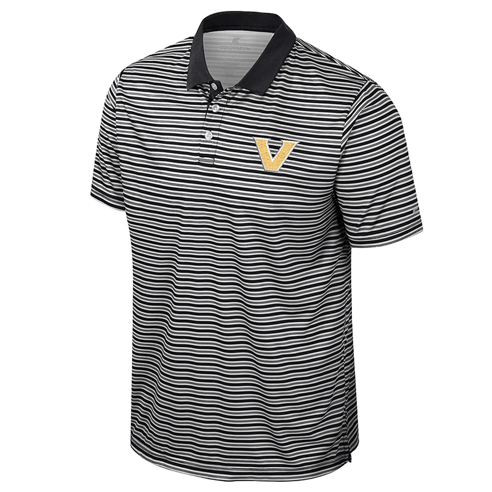 Polo rayé noir Colosseum Vanderbilt Commodores pour homme