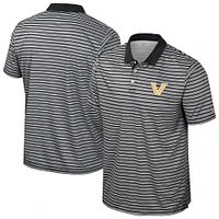Polo rayé noir Colosseum Vanderbilt Commodores pour homme