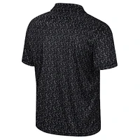 Men's Colosseum Black Vanderbilt Commodores Sublimated Golf Polo