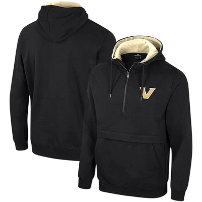 Men's Colosseum Black Vanderbilt Commodores Team Half-Zip Pullover Hoodie