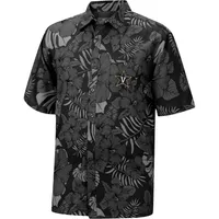 Men's Colosseum Black Vanderbilt Commodores The Dude Camp Button-Up Shirt