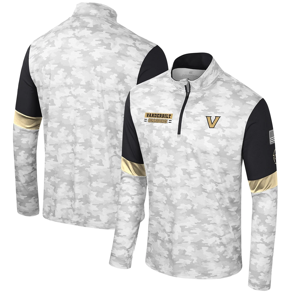 Coupe-vent à quart de zip Colosseum Camo Vanderbilt Commodores OHT pour hommes Appréciation militaire Tomahawk