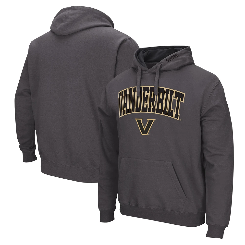 Men's Colosseum  Charcoal Vanderbilt Commodores Arch & Logo Pullover Hoodie