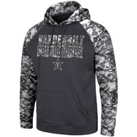 Men's Colosseum Charcoal Vanderbilt Commodores OHT Military Appreciation Digital Camo Pullover Hoodie