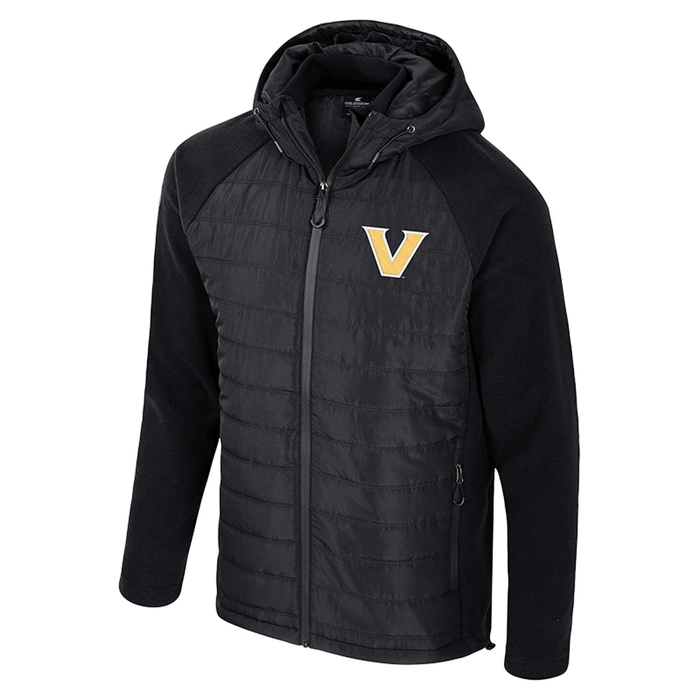 Men's Colosseum  Gray Vanderbilt Commodores Block The Sun Full-Zip Hooded Jacket