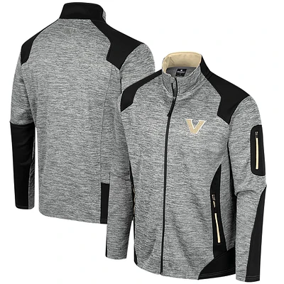 Men's Colosseum Gray Vanderbilt Commodores Silberman Color Block Full-Zip Jacket