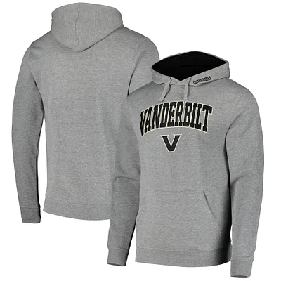 Men's Colosseum Heathered Gray Vanderbilt Commodores Arch and Logo Pullover Hoodie