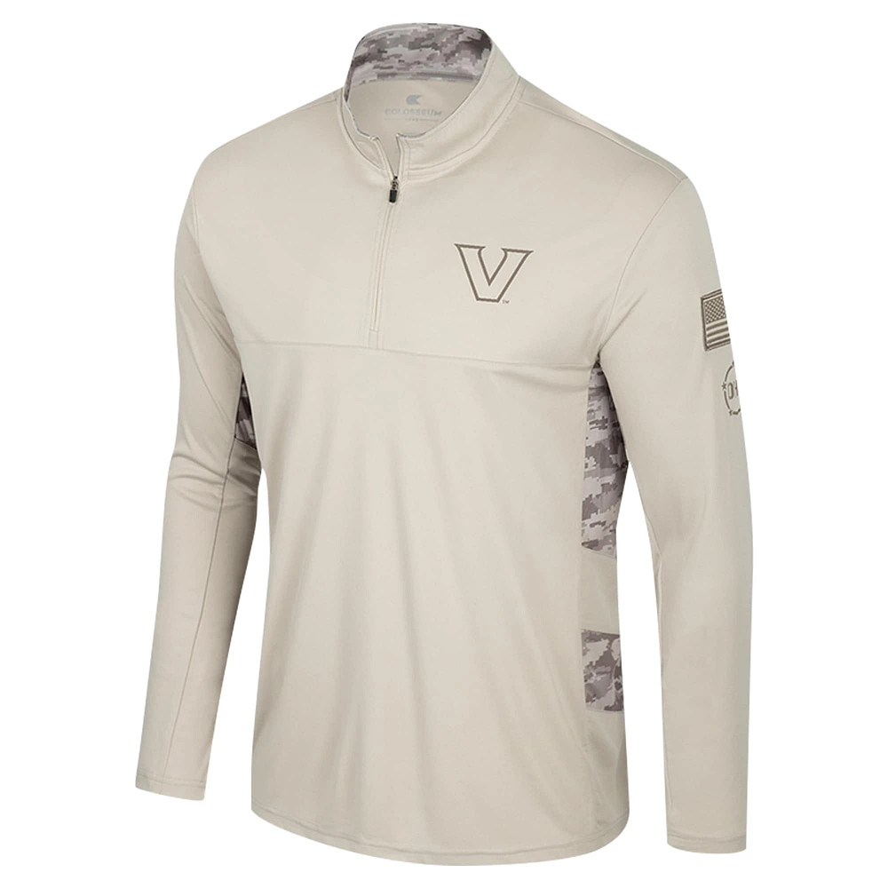 Veste à glissière quart de tour pour homme Colosseum Natural Vanderbilt Commodores OHT Military Appreciation