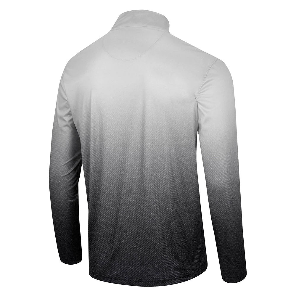 Men's Colosseum White/Black Vanderbilt Commodores Laws of Physics Quarter-Zip Windshirt