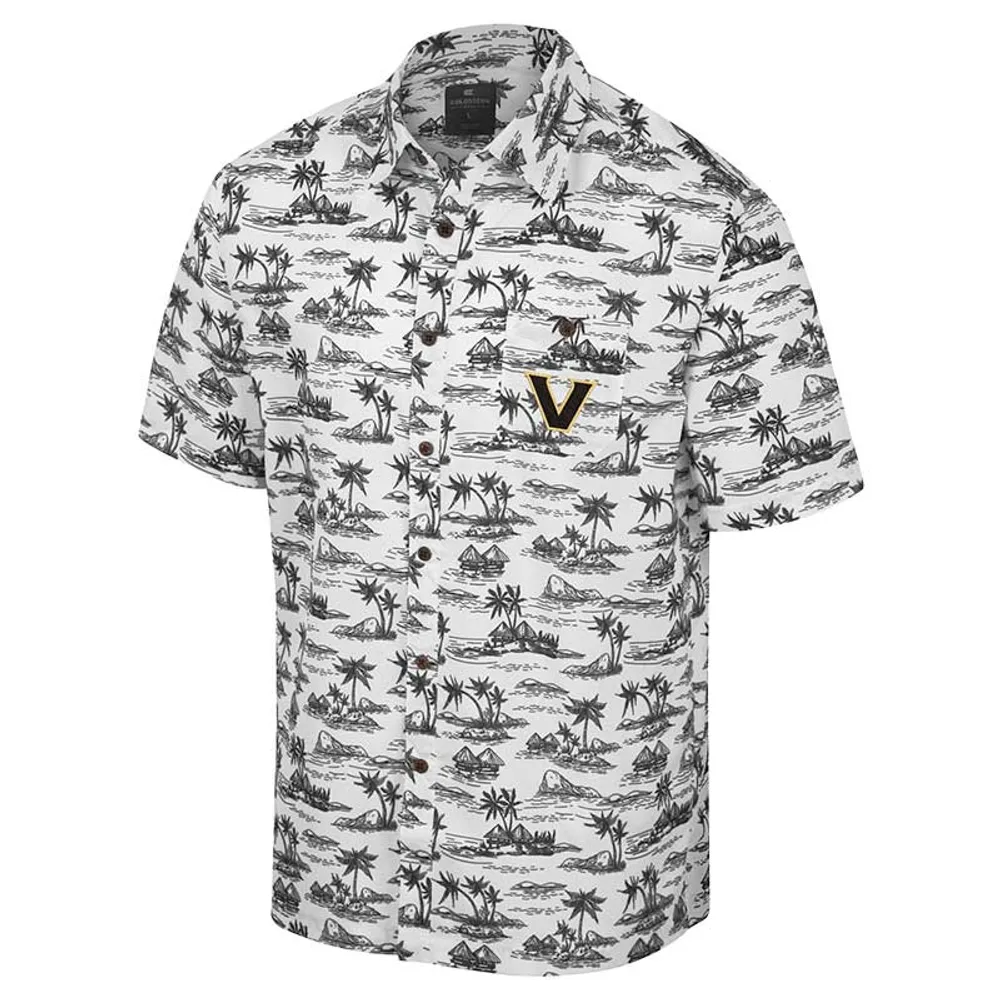 Colosseum White Vanderbilt Commodores Spontaneous is Romantic Camp Chemise boutonnée pour homme