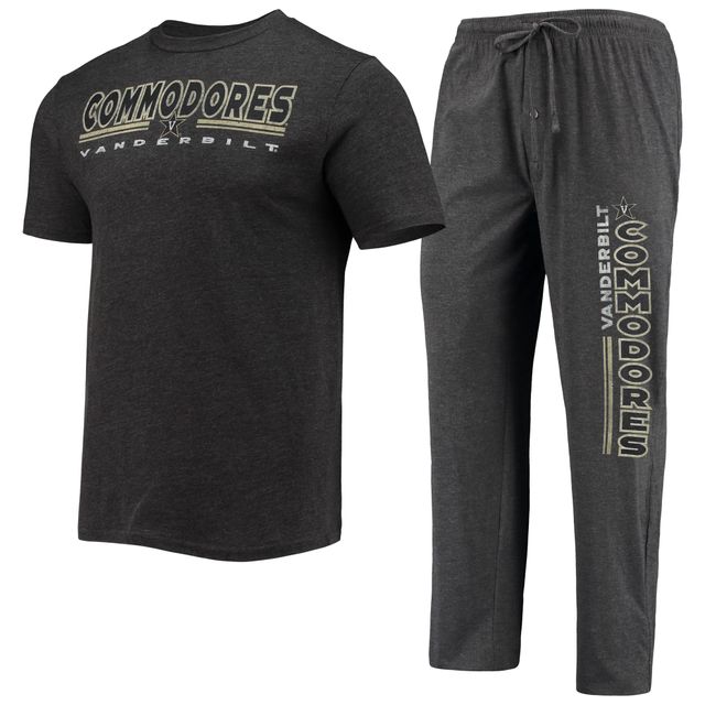 Concepts Sport T-shirt et pantalon Vanderbilt Commodores Meter anthracite chiné/noir