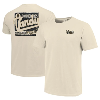 Men's Cream Vanderbilt Commodores Baseball Throwback Comfort Color T-Shirt