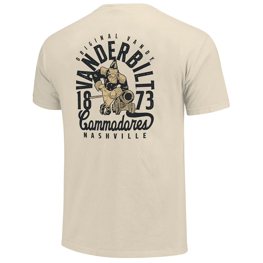 T-shirt crème pour homme Vanderbilt Commodores Comfort Colors avec motif mascotte superposé