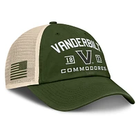 Men's Fanatics Olive Vanderbilt Commodores OHT Military Appreciation Frontier Trucker Adjustable Hat