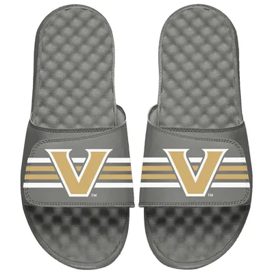 Vanderbilt Commodores ISlide Primary Stripes Slide Sandals - Gray