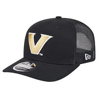Casquette camionneur extensible noire New Era Vanderbilt Commodores Primary 9SEVENTY pour homme
