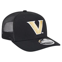 Casquette camionneur extensible noire New Era Vanderbilt Commodores Primary 9SEVENTY pour homme