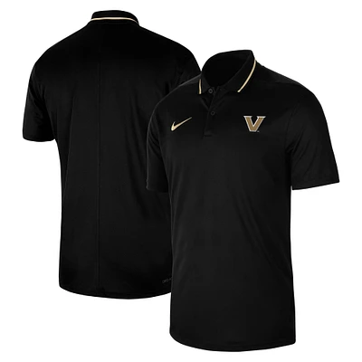 Polo de performance Nike Vanderbilt Commodores 2023 Sideline Coaches pour homme noir