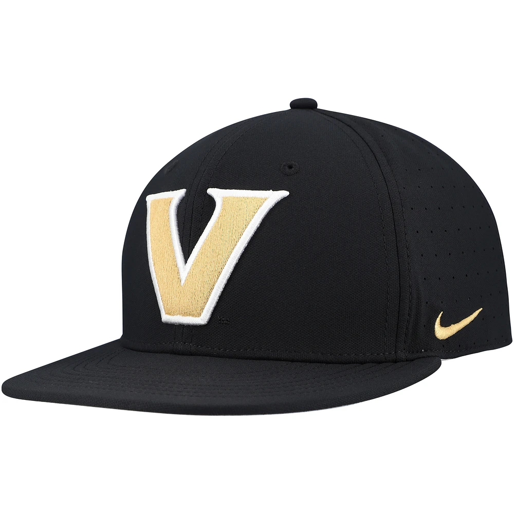Men's Nike Black Vanderbilt Commodores 2025 On-Field True Performance Baseball Fitted Hat