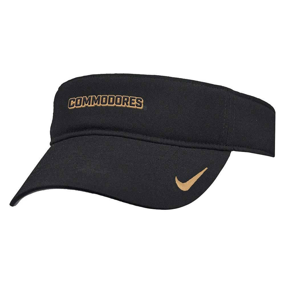Men's Nike Vanderbilt Commodores 2025 On-Field Ace Performance Adjustable Visor