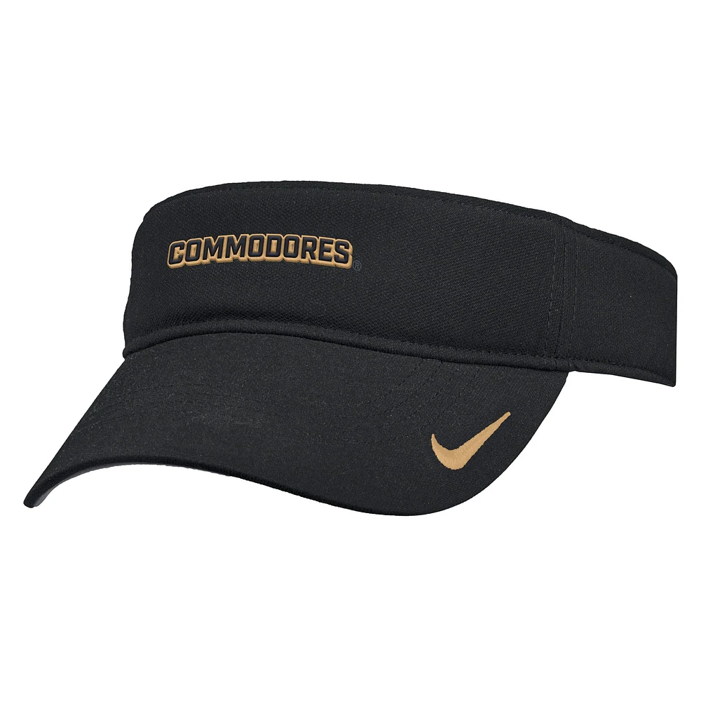 Men's Nike Vanderbilt Commodores 2025 On-Field Ace Performance Adjustable Visor