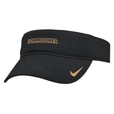 Men's Nike Vanderbilt Commodores 2025 On-Field Ace Performance Adjustable Visor