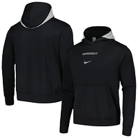 Sweat à capuche Nike Vanderbilt Commodores Basketball Spotlight Performance noir pour homme